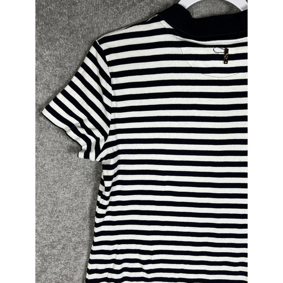 Calvin Klein‎ CK Striped Polo Shirt Dress Womens Size Large Blue White Pink - Picture 10 of 15